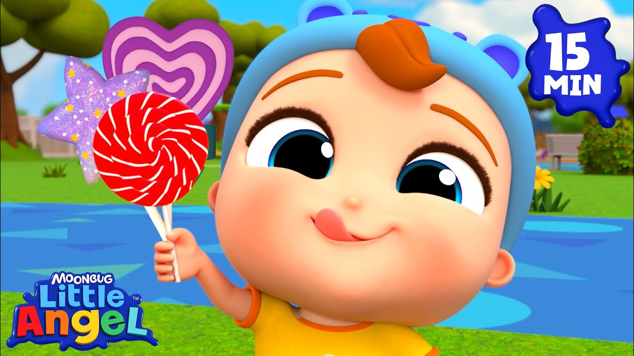 My Colorful Rainbow Lollipops! 🍭 Colorful Little Angel Sing Along Nursery Rhymes