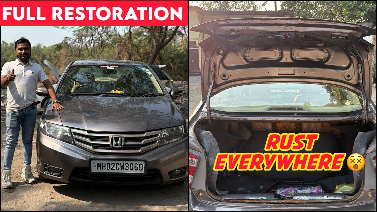 Honda City Restored to its Glory 😌 Denting & Painting by NS Garage 📞7678040720