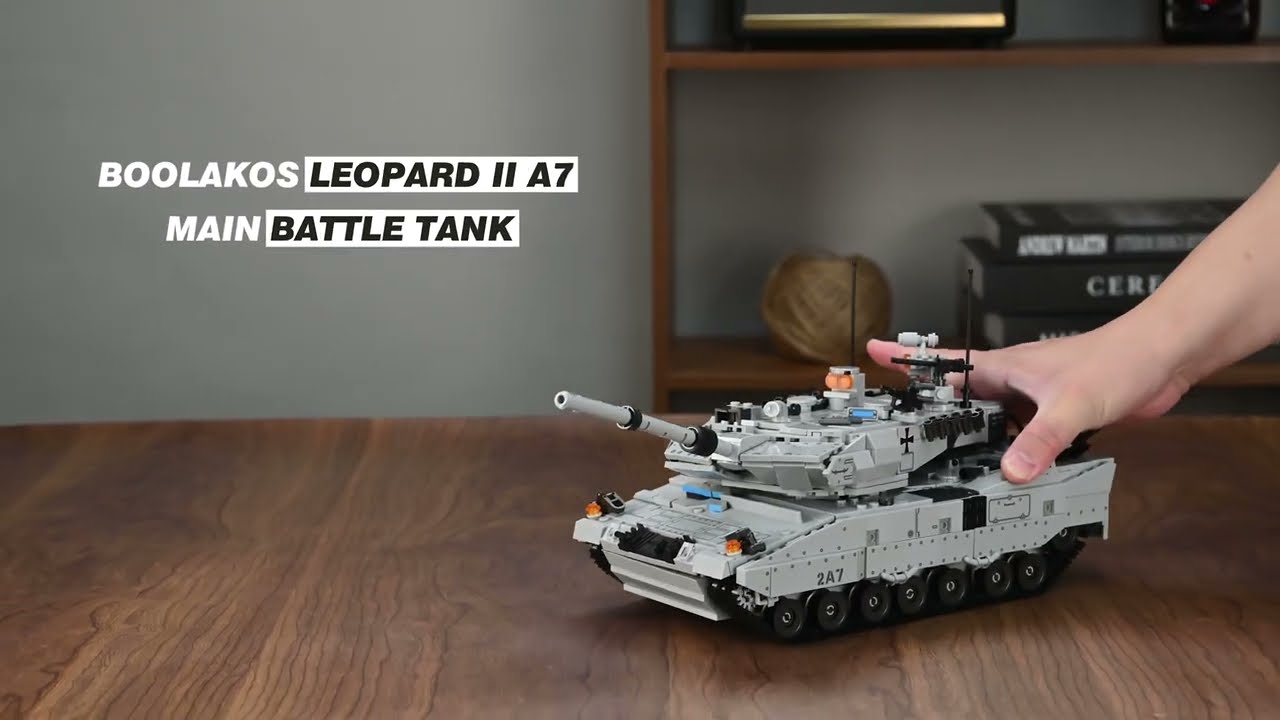 Boolakos Leopard II A7 Main Battle Tank Building Blocks Set Military Toys for Adults Kids 1498Pcs