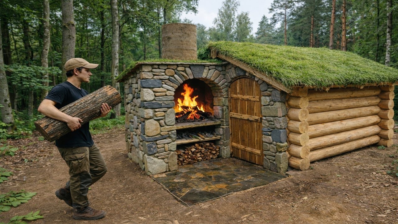 Hidden Forest Survival Houses - Many Styles of Wood and Stone Builds