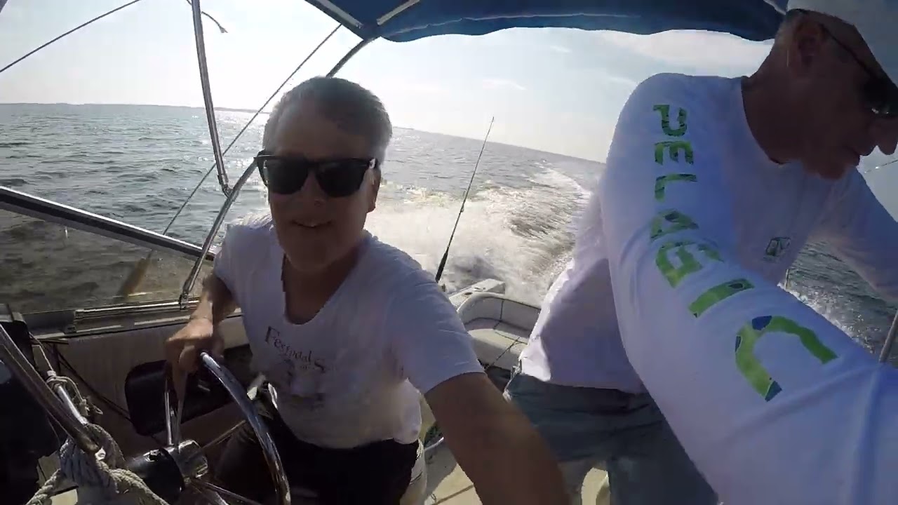 August fishing in Chesapeake Bay at the Choptank river confluence