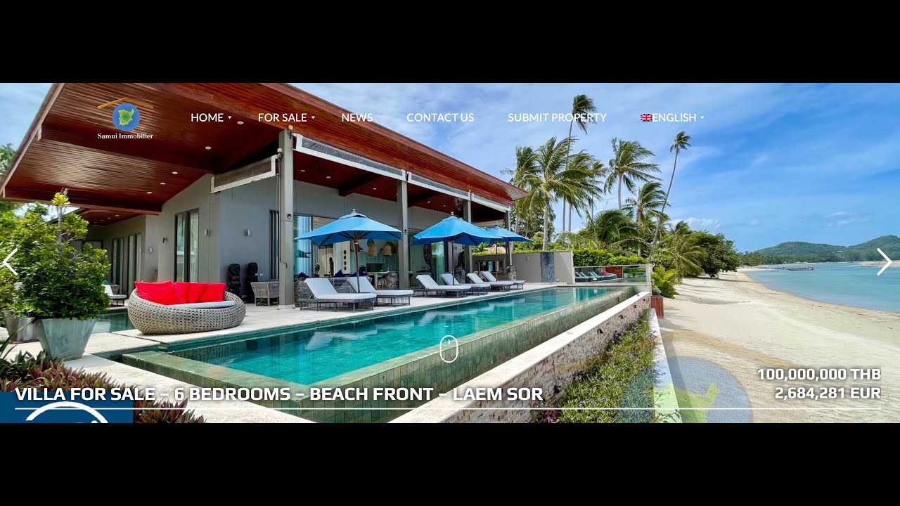 Stuning beach front villa 6 bedrooms - Laem Sor - Koh Samui