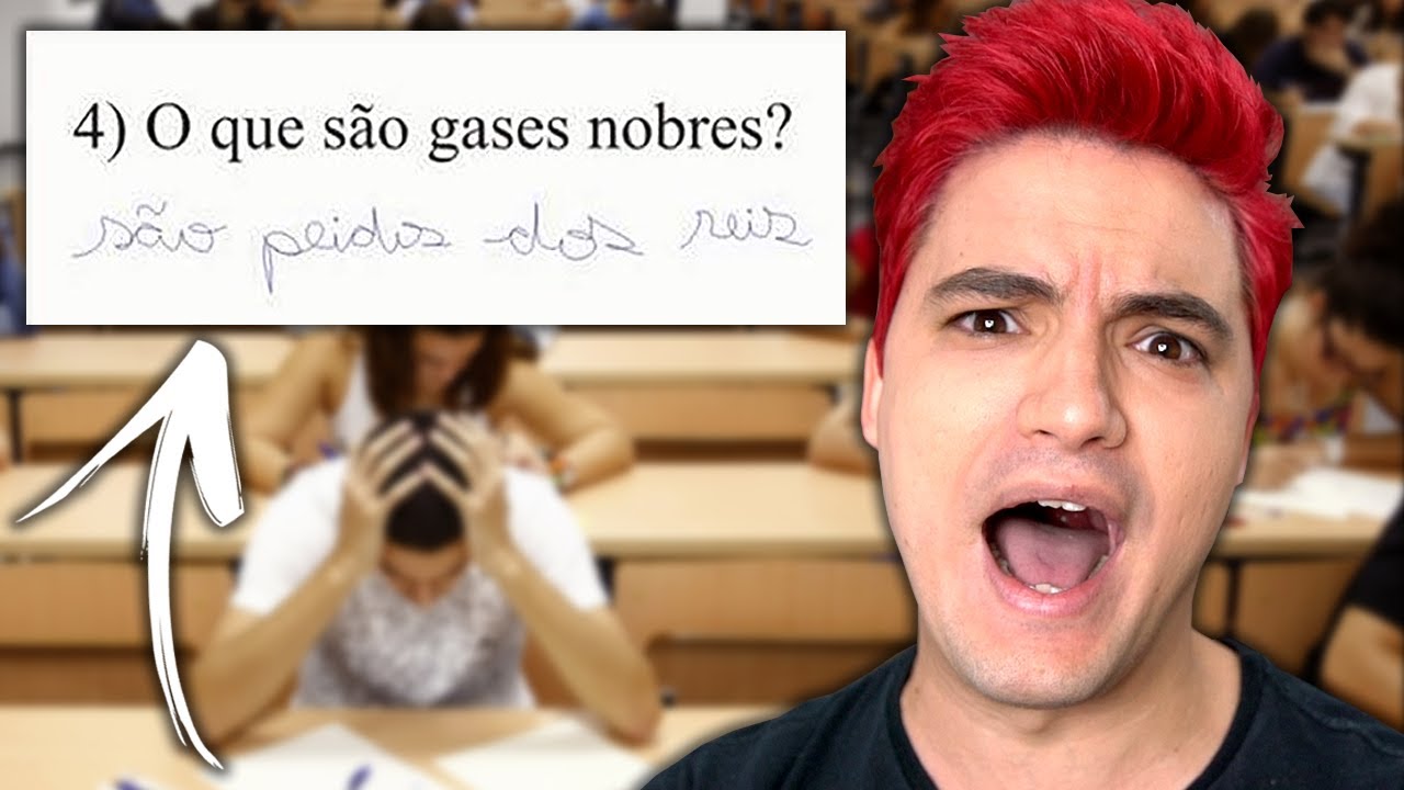 RESPOSTAS DE PROVA MAIS ENGRAÇADAS - GASES NOBRES [+13]