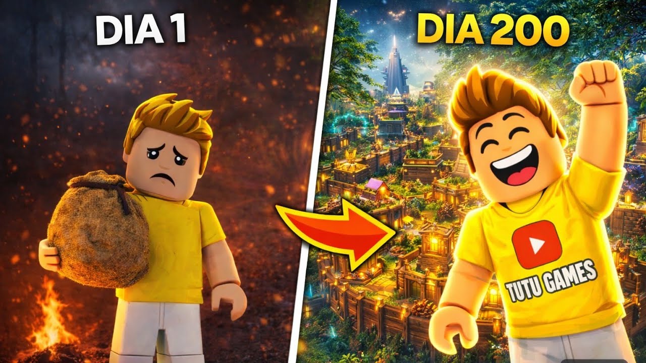 SOBREVIVI 200 DIAS NO 99 NOITES E CONSTRUÍ A MELHOR BASE 😨