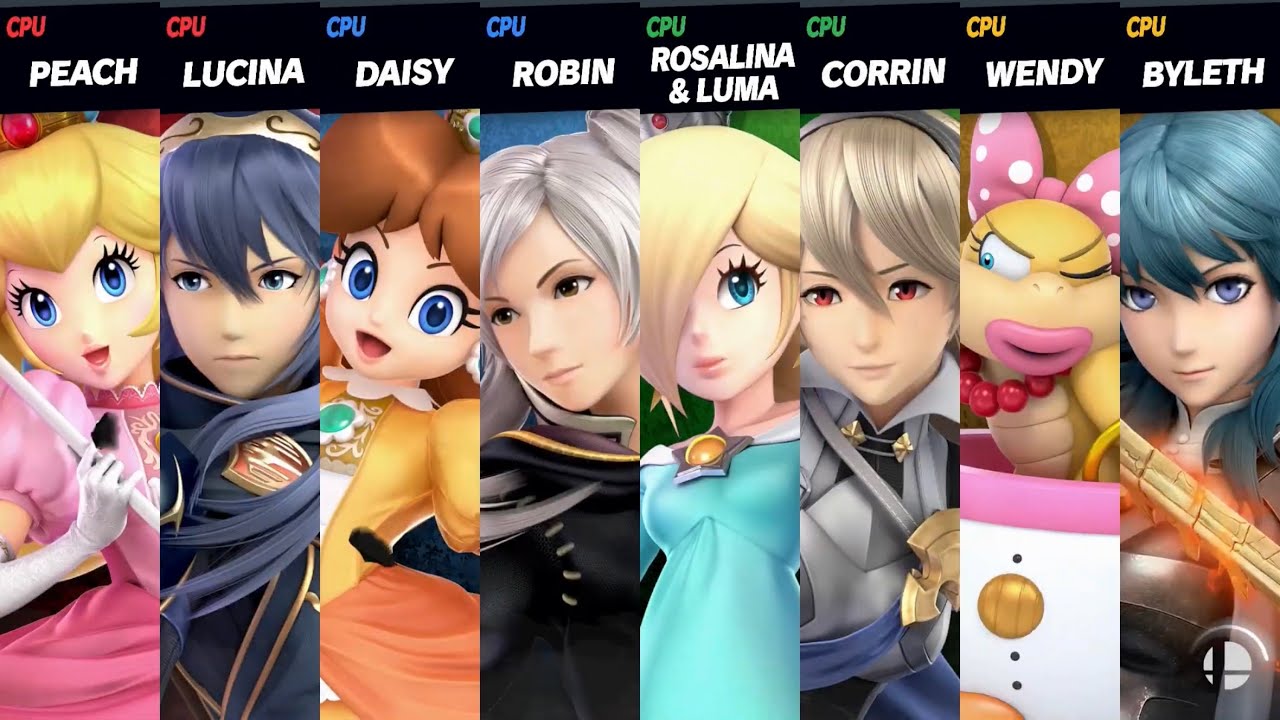 Super Smash Bros. Ultimate - Super Mario Girls & Fire Emblem Girls Team Up