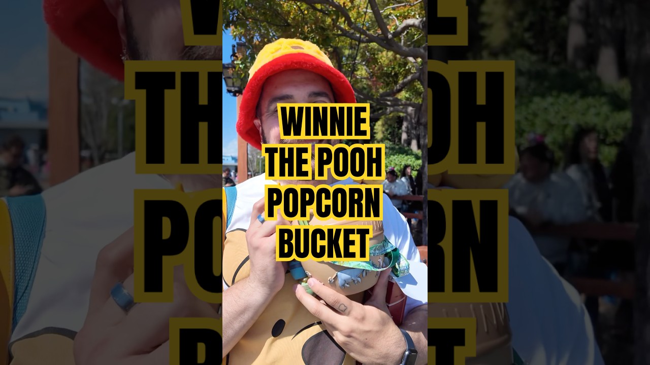 getting the tokyo disneyland winnie the pooh popcorn bucket! 🍿🍯 #winnethepooh