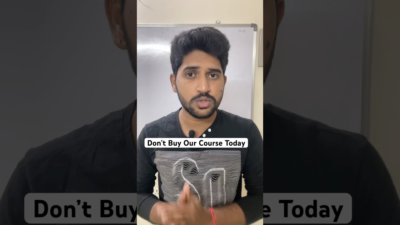 Don’t buy our course today 