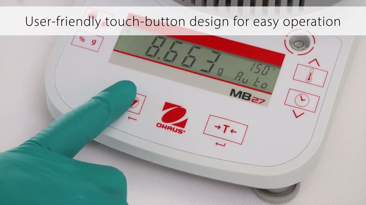 OHAUS MB27 Moisture Analyzers - Easy Operation