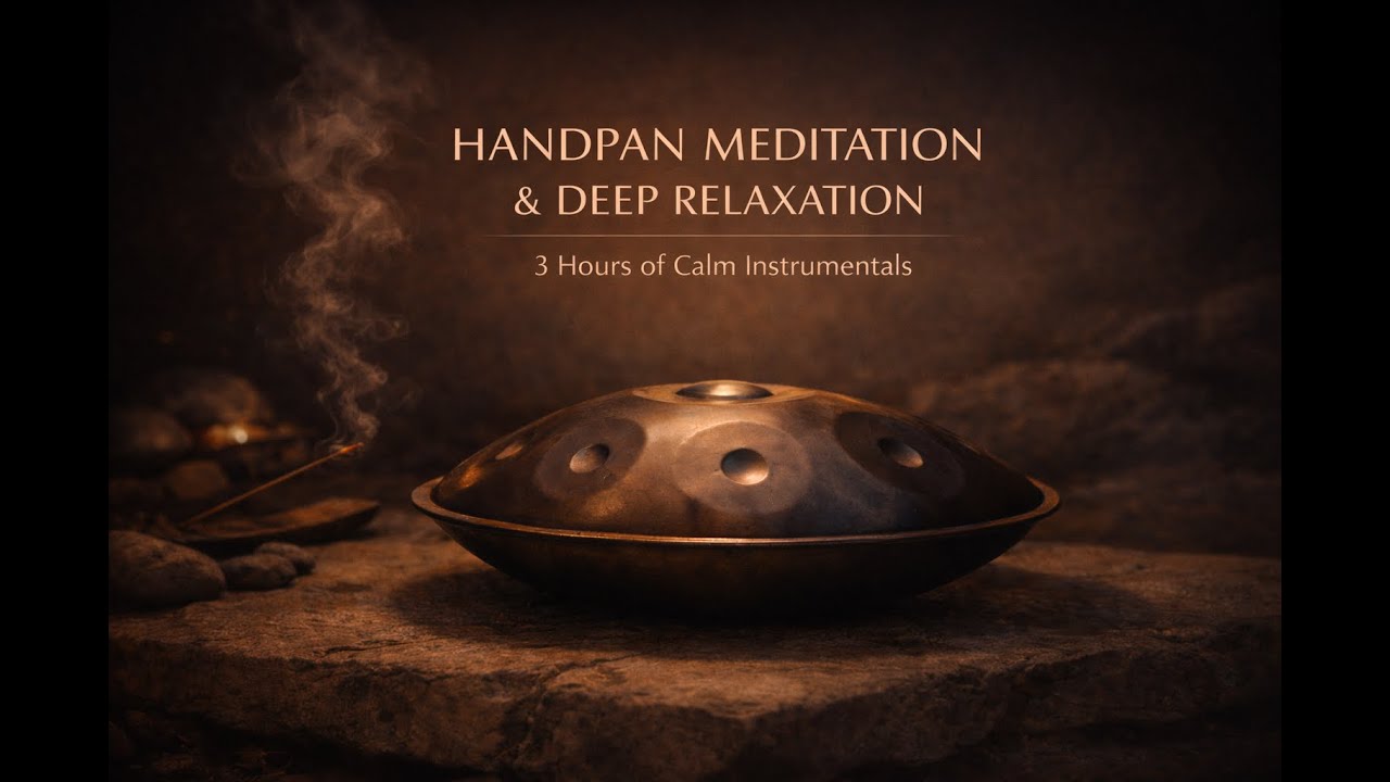 Handpan Meditation & Deep Relaxation 3 Hours – Organic Ambient Instrumentals for Mind & Body
