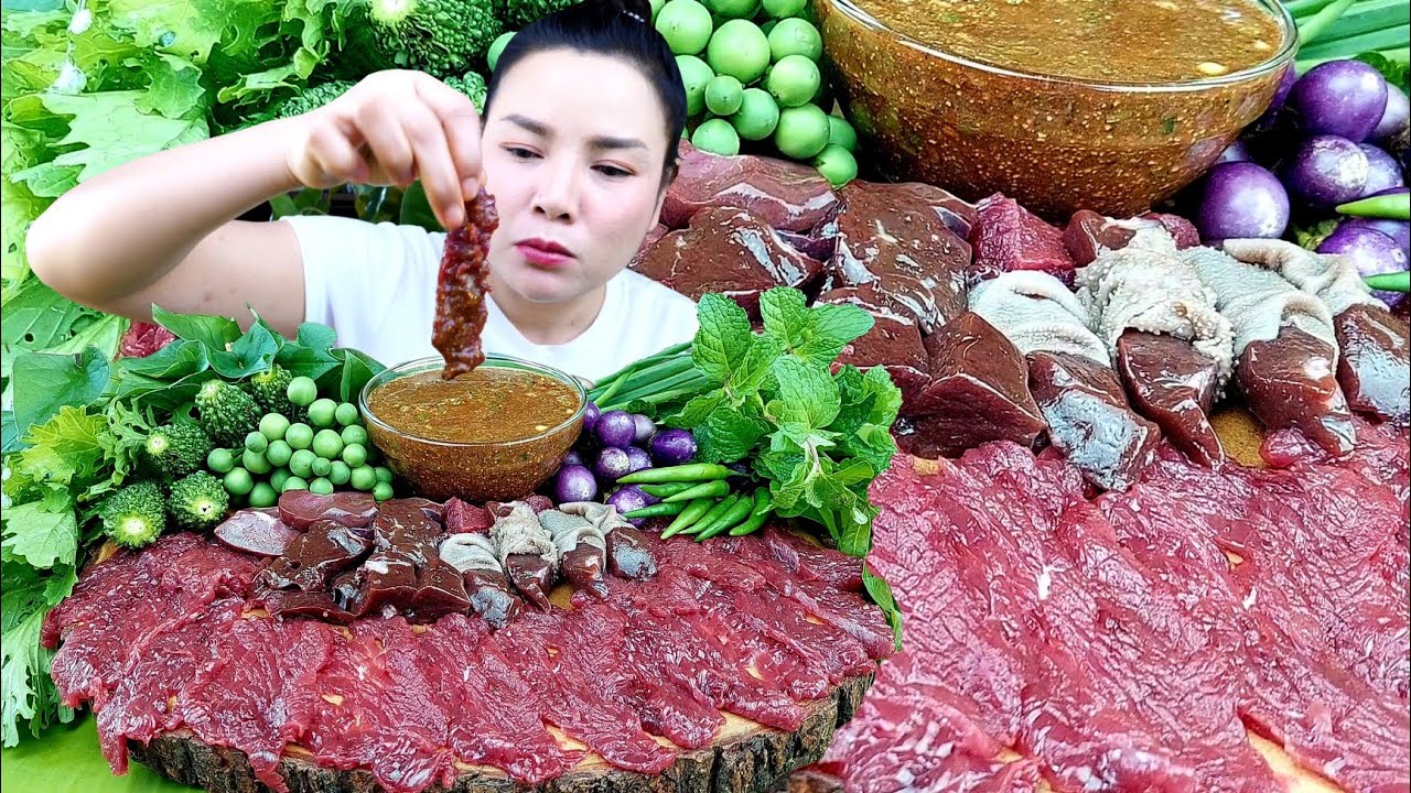 จุ๊เนื้อสดซดเเจ่วเพี้ยเนื้อพันผัก30กลีบพันตับเเซ่บสุดยอดจ้า|ส้มซ่าพาเเซ่บ 5 กุมภาพันธ์ ค.ศ. 2024
