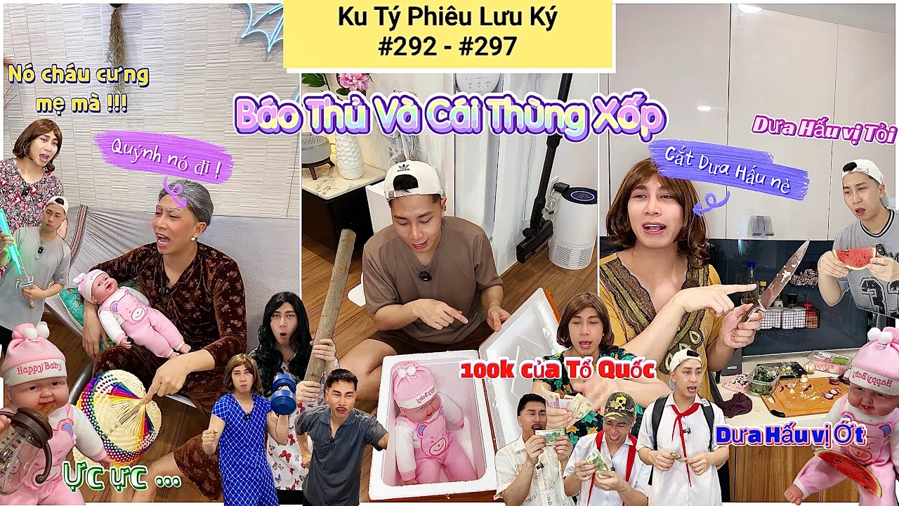 Ku Tý Phiêu Lưu Ký #292 - #297 (Tuyển tập video YouTube Shorts) : Thùng Xốp, Dưa Hấu, Bênh Em Nhỏ