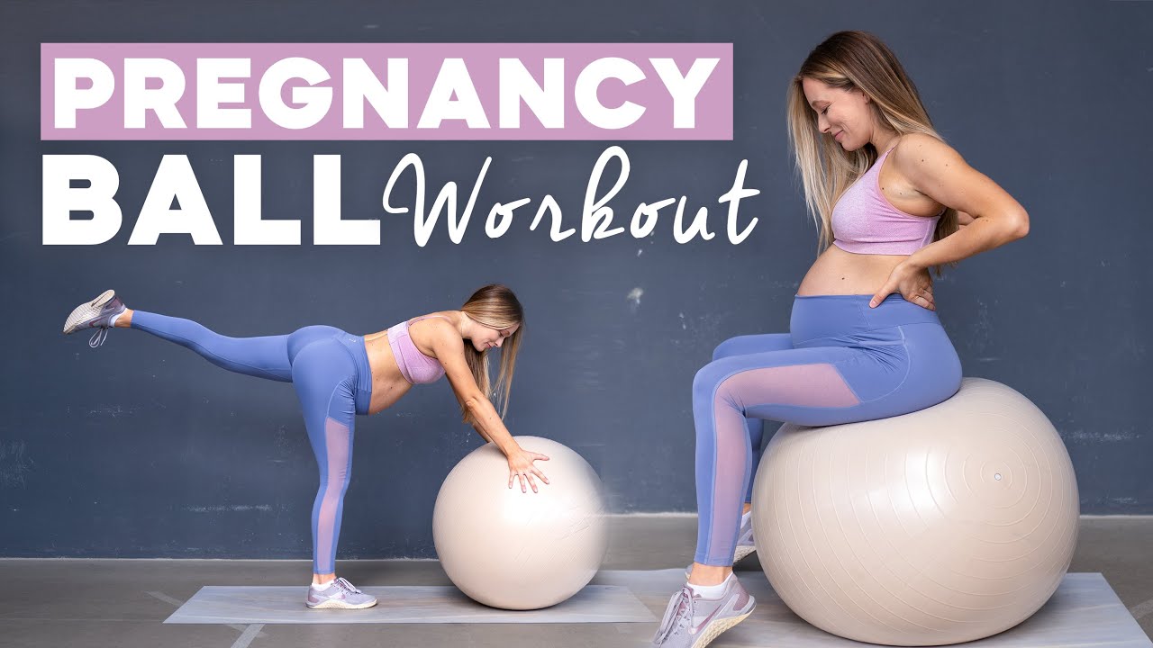 Beckenboden Workout für Schwangere (Gymnastikball übungen) | Pregnancy Ball Workout 🤰