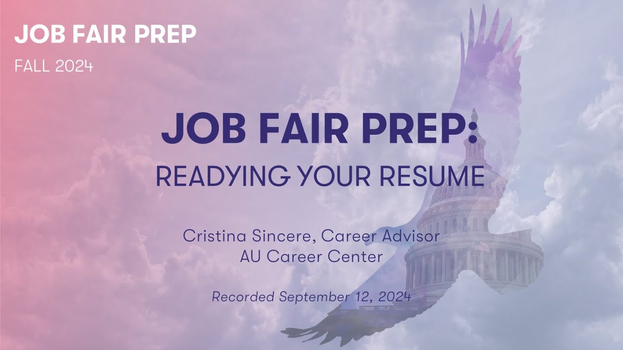 Fall 2024 Job Fair Prep: Readying Your Resume