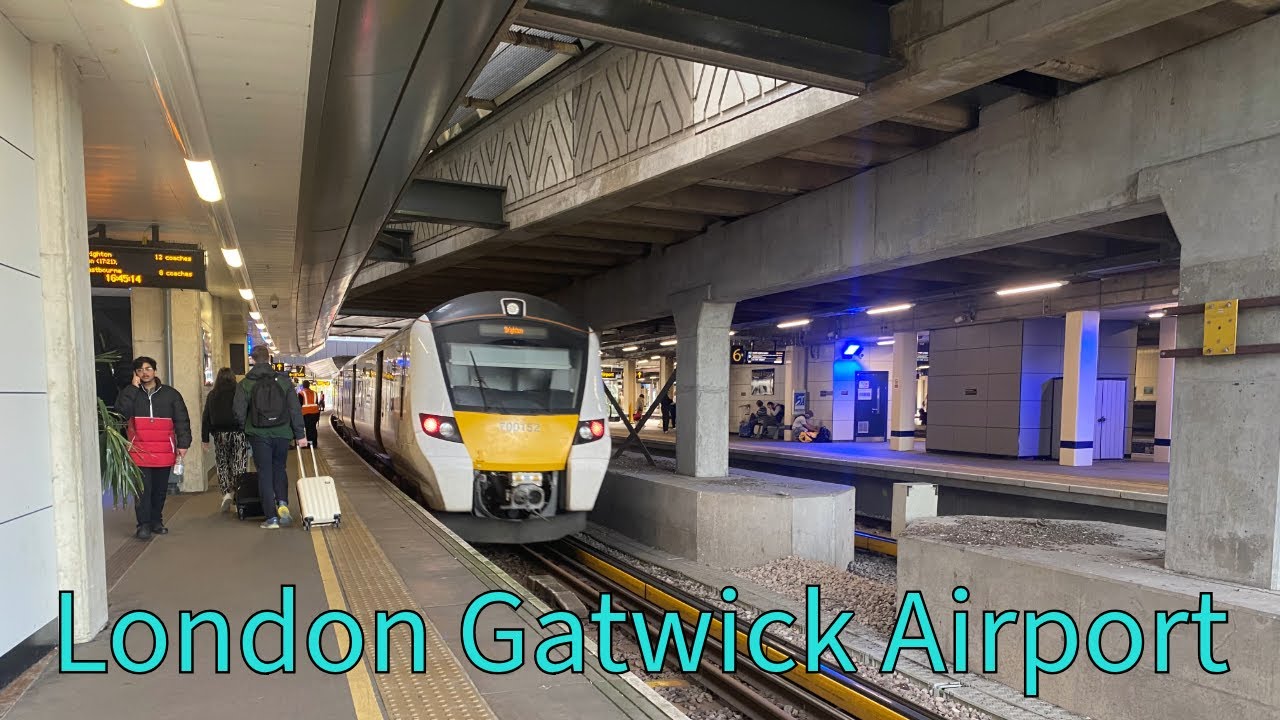 Walking through LONDON GATWICK train station | #easyjet #britishairways #airport #trainstation #walk