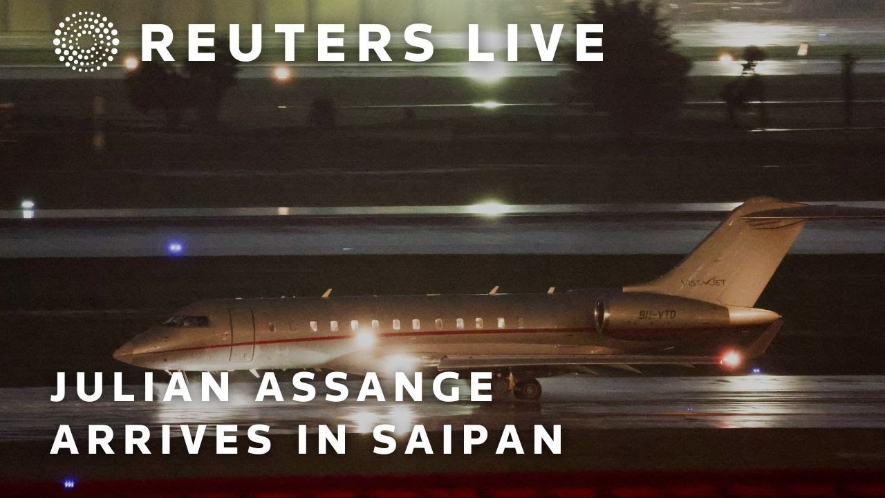 LIVE: Julian Assange arrives in Saipan for his court hearing