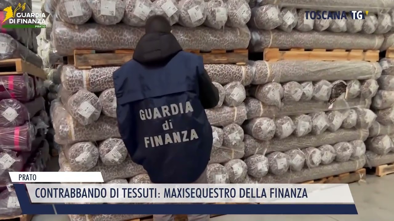 2026-01-21 PRATO - CONTRABBANDO DI TESSUTI, MAXISEQUESTRO DELLA FINANZA