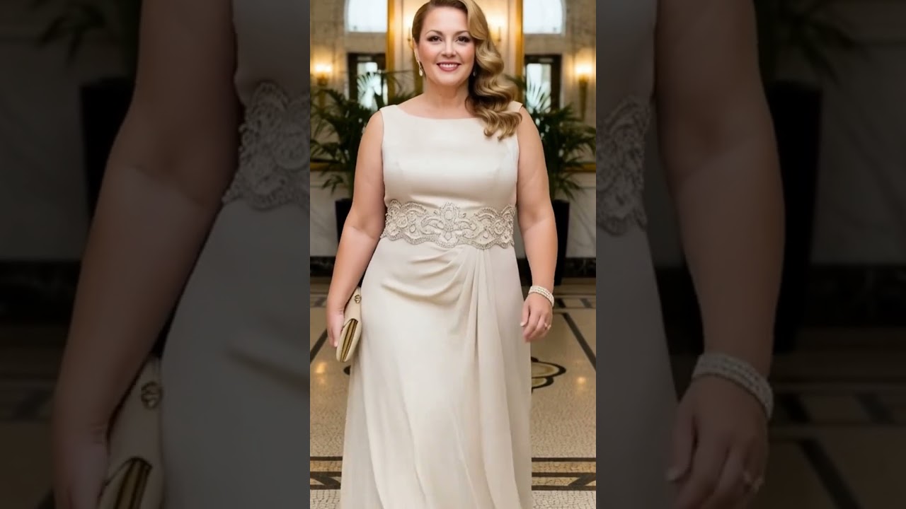 Gorgeous Plus Size Champagne Dresses for Mother of the Bride