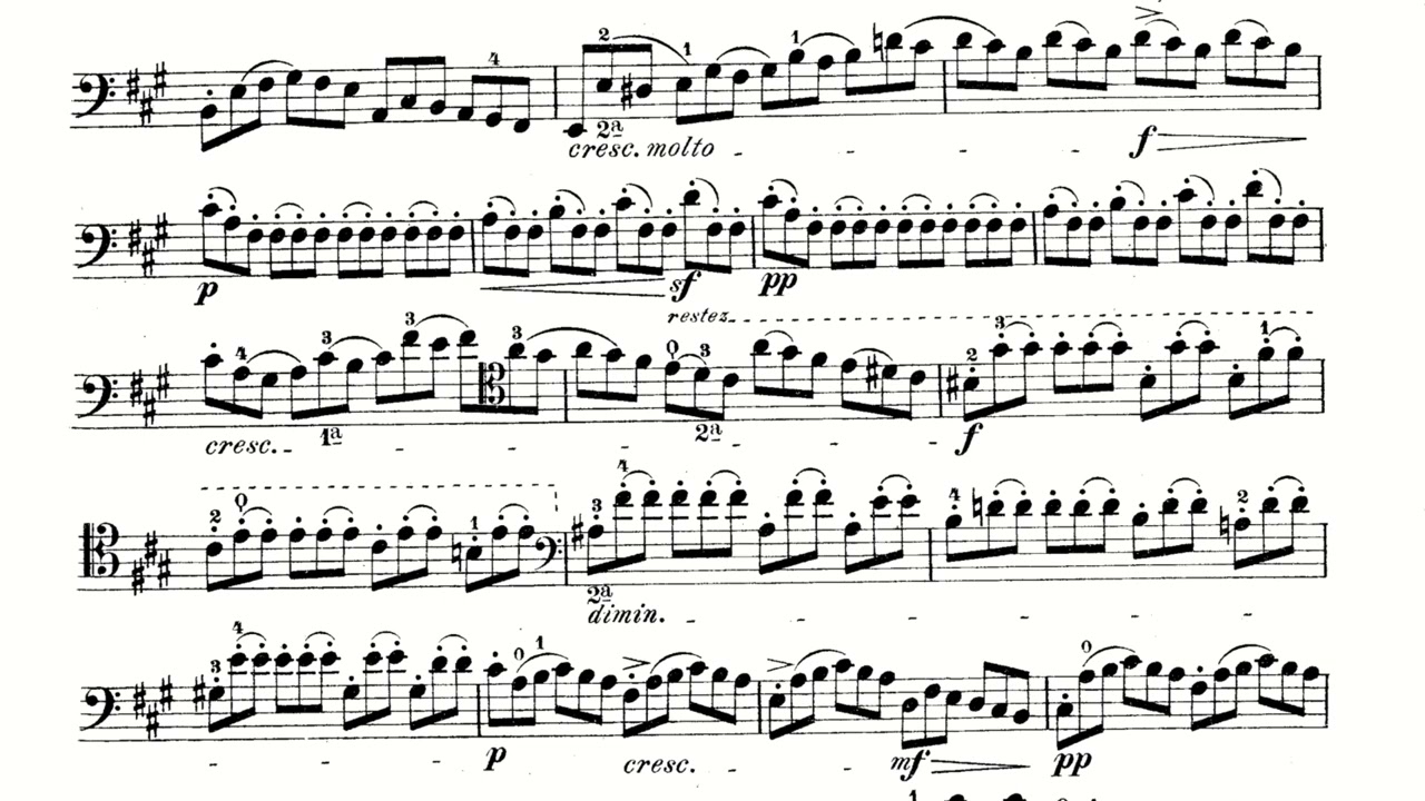 Jean-Louis Duport: Etude No. 10 for Cello (Score)