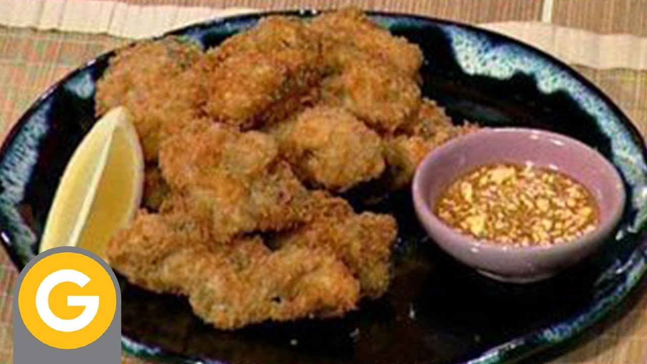 Ohno - Ostras fritas estilo japonés  Ensalada de tomate con salsa ponzu