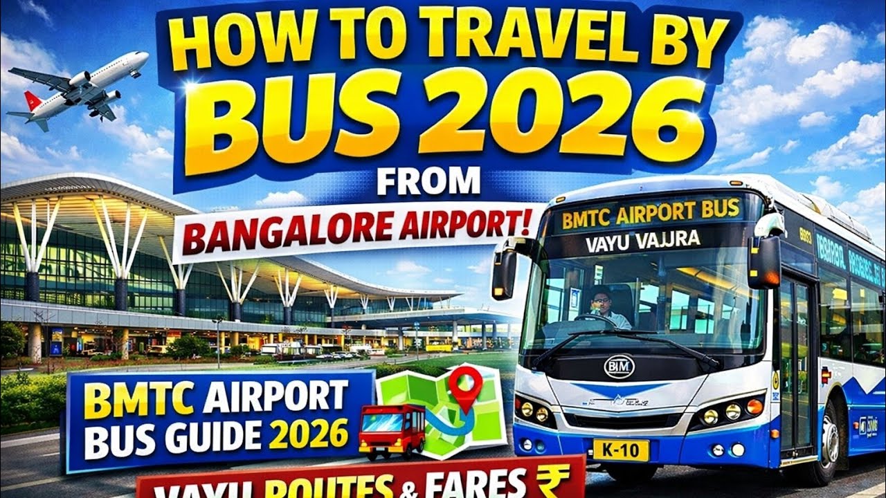 How to Travel by Bus 2026 from Bangalore Airport | BMTC Airport Bus Guide 2025 Vayu Routes & Faree