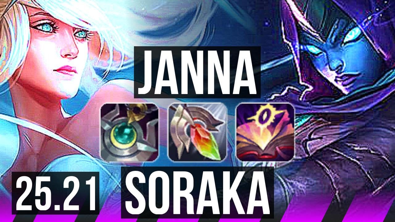 JANNA & Jhin vs SORAKA & Jinx (SUP) | 500+ games | EUW Master | 25.21