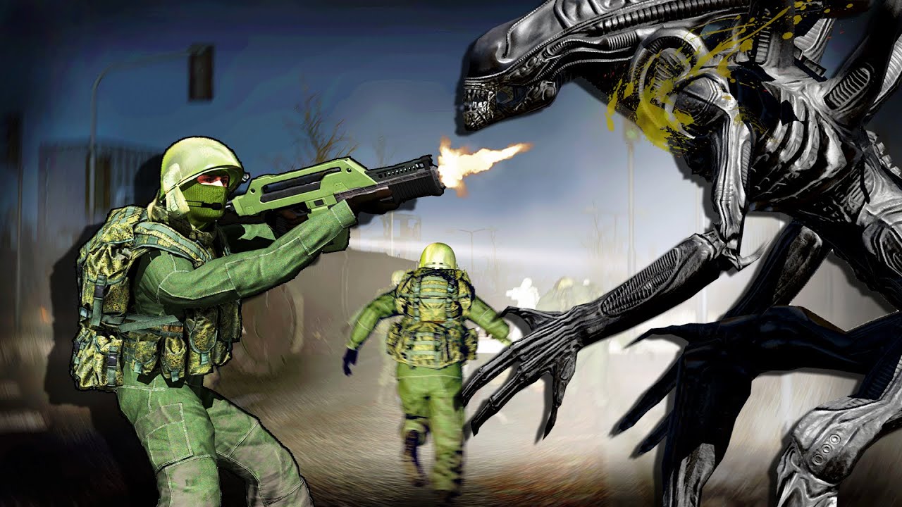 Война пришельцев и земли - Arma 3