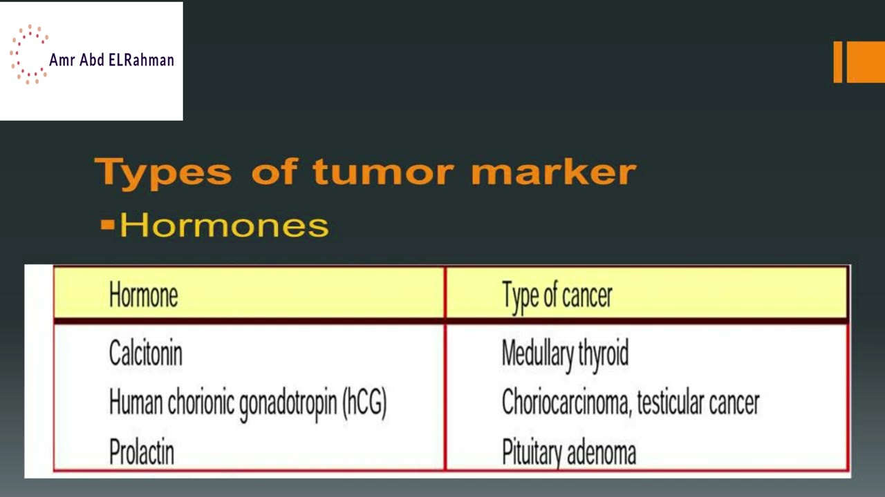 TUMOR MARKER محاضرة دلالات الأورام