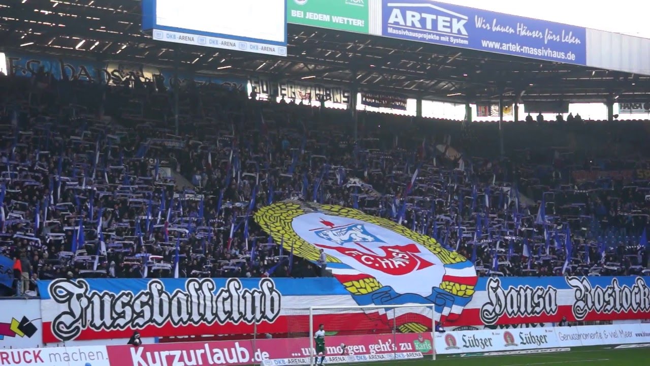 Hansa Rostock - Dynamo Dresden, Intro (Hymne, Choreografie, Stimmung)