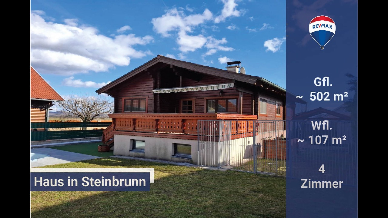 Haus in 7035 Steinbrunn: Holzblockhaus auf Eigengrund in der Steinbrunner Seesiedlung - RE/MAX Style