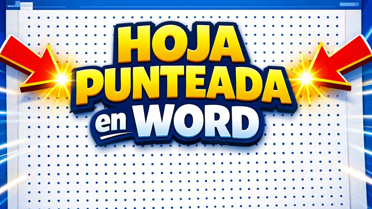 Cómo HACER una HOJA PUNTEADA en WORD 📝🔵 @DomingoenlaRed