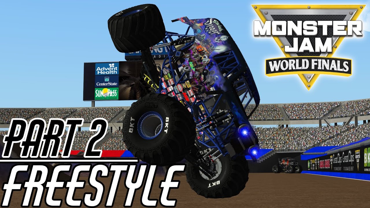 Rigs of Rods Monster Jam: World Finals XX 32 Truck Freestyle Part 2 (Breakable)