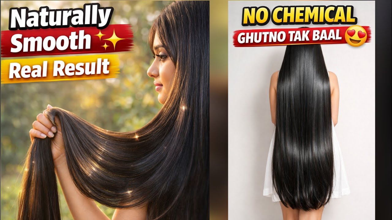 बिना सैलून जाए पाएँ लंबे, मोटे, स्मूद और सिल्की बाल 😍