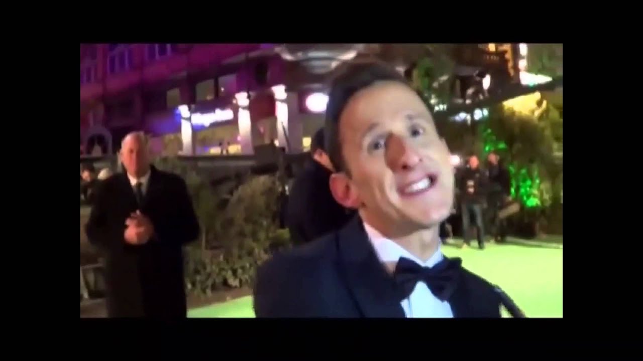 ADAM BROWN (Ori) signs a Wizard Staff for 'Life Flight' charity @ 'The Hobbit 3' premiere London