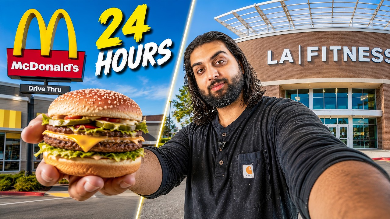 I Hit The Gym While My Wife Eats Fast Food For 24 Hours
