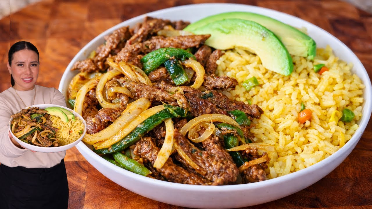FAJITAS con Chile POBLANO Fáciles para CULAQUIER día de la Semana.