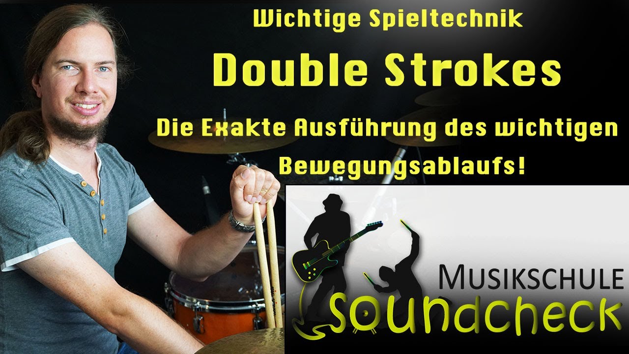 Schlagzeug: Double strokes - Doppelschläge in den Händen mit der richtigen Doppelschlagtechnik Drums