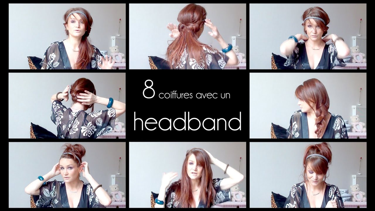 COIFFURE .  8 coiffures d'été avec un headband
