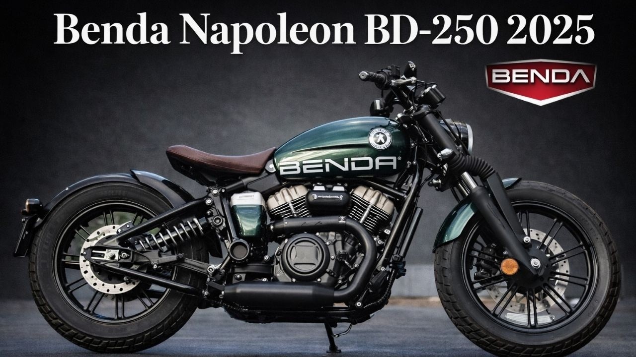Unique Appearance | 250cc V-twin Engine| Shock Absorbing Suspension | New Benda NAPOLEON BD-250 2025