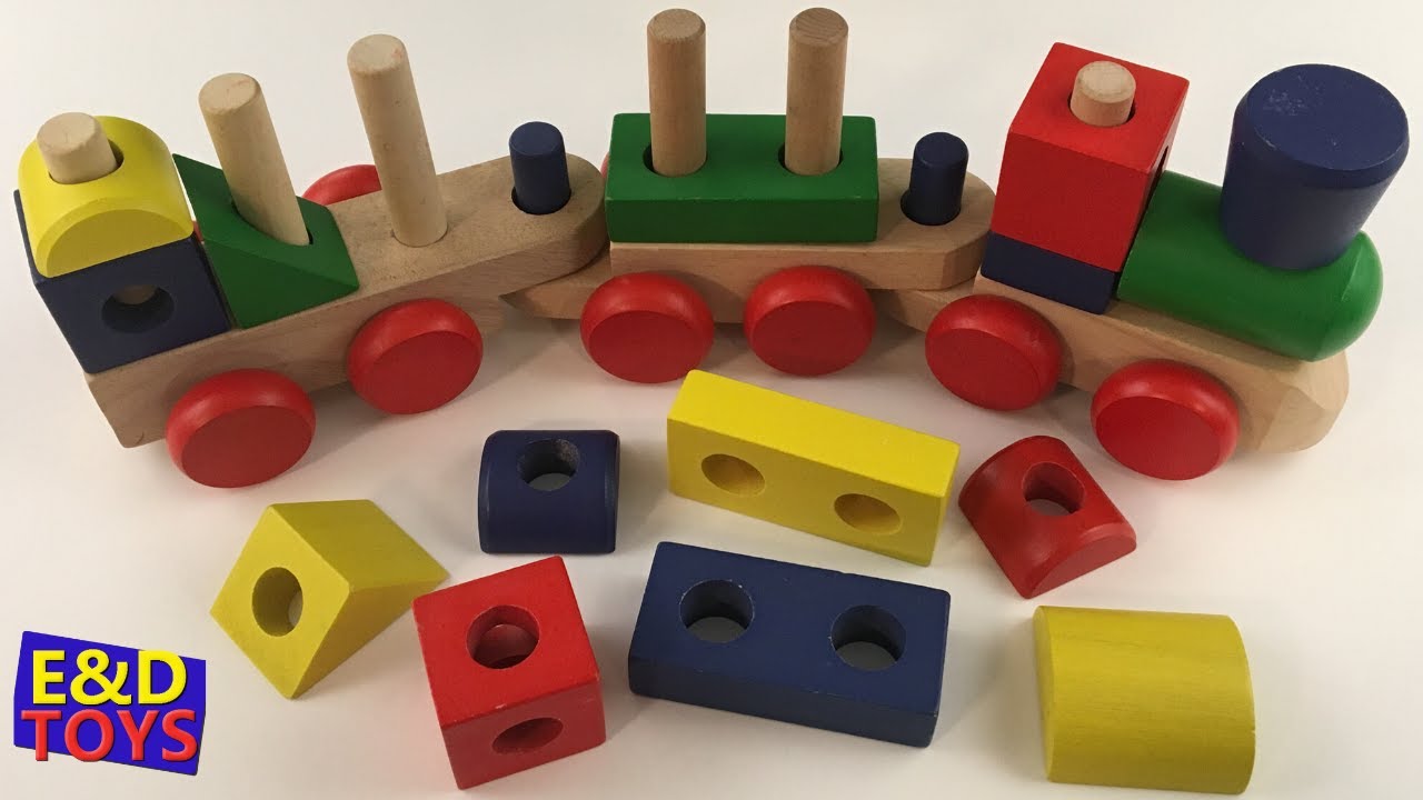 Melissa & Doug Wooden Stacking Train