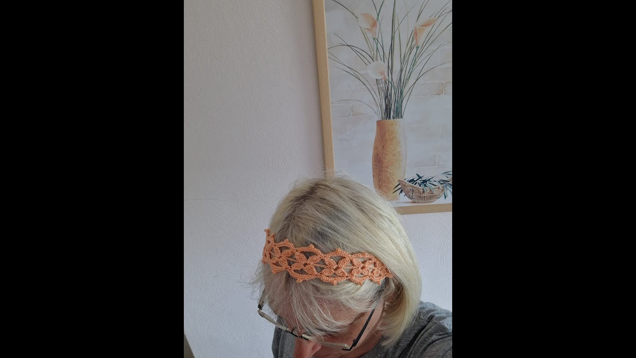 Schmuckstirnband 1, Haarband, gehäkelt, häkeln