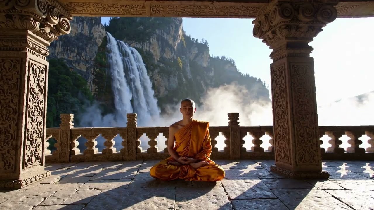 Stress Relief for Calm Sleep 432 Hz | Deep Meditation by the Waterfall 🌊🧘‍♂️