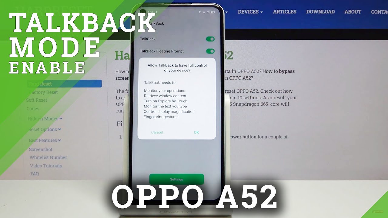 How to Use Talkback in OPPO A52 &ndash; TalkBack Feature