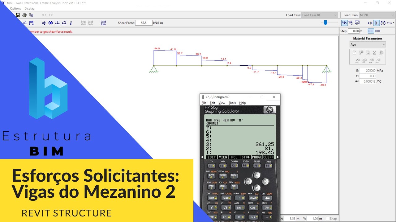 Esforços Solicitantes das Vigas do Mezanino - Pt-10