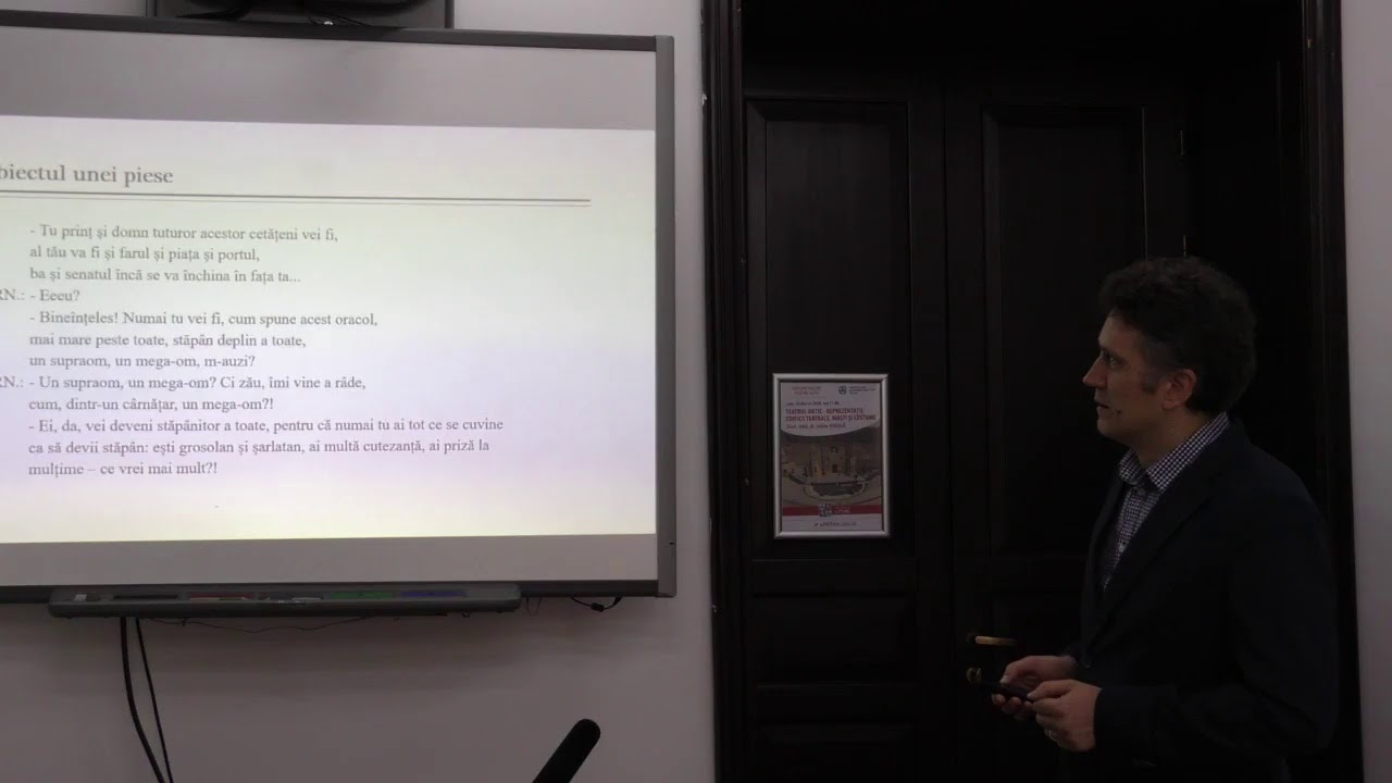 Litere: „Teatrul antic-reprezentații, edificii teatrale, măști și costume”, Asist.dr. Iulian HRUȘCĂ