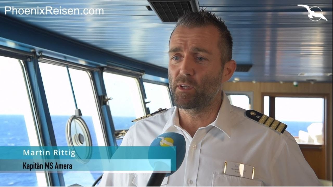 Auf der Brücke von MS Amera mit Kapitän Martin Rittig
