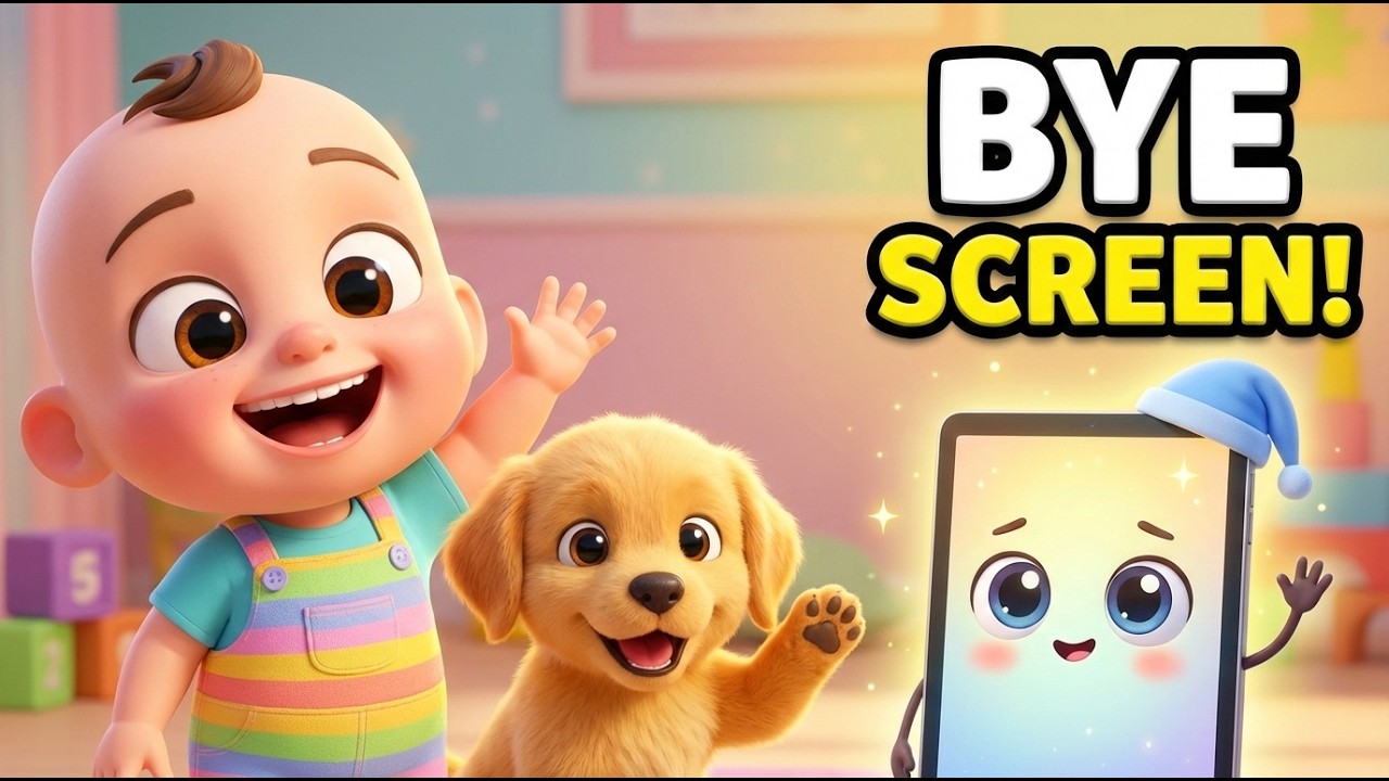 Bye Bye Screen! 👋 Kids Song to Turn Off Tablet | Fun Screen Time Routine #kidssongs #kidslearning