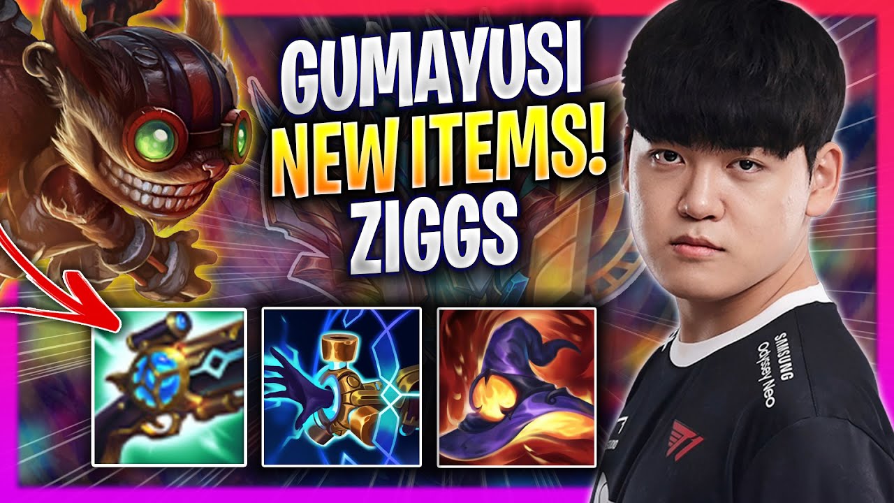 GUMAYUSI TRIES ZIGGS WITH NEW ITEMS! - T1 Gumayusi Plays Ziggs ADC vs Aphelios! | Season 2024