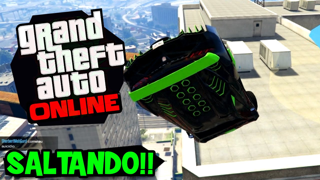SALTANDO PELA CIDADE INTEIRA!! :O - GTA V Online (PC)
