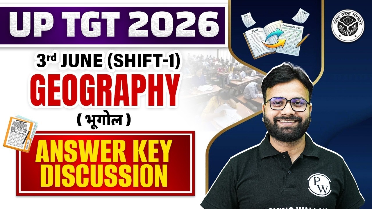 UP TGT Geography Answer key 2026 | UP TGT Geography Paper Analysis 3 JUNE 2026 | UP TGT SST 2026