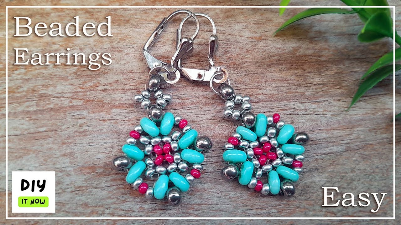 Easy SuperDuo Beaded Flower Earrings Tutorial – DIY Seed Bead Jewelry for Beginners